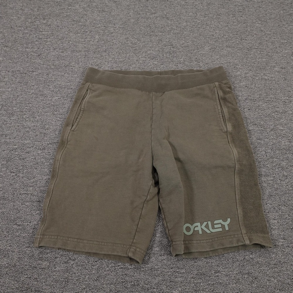 Oakley Olive Green Athletic Shorts with Logo